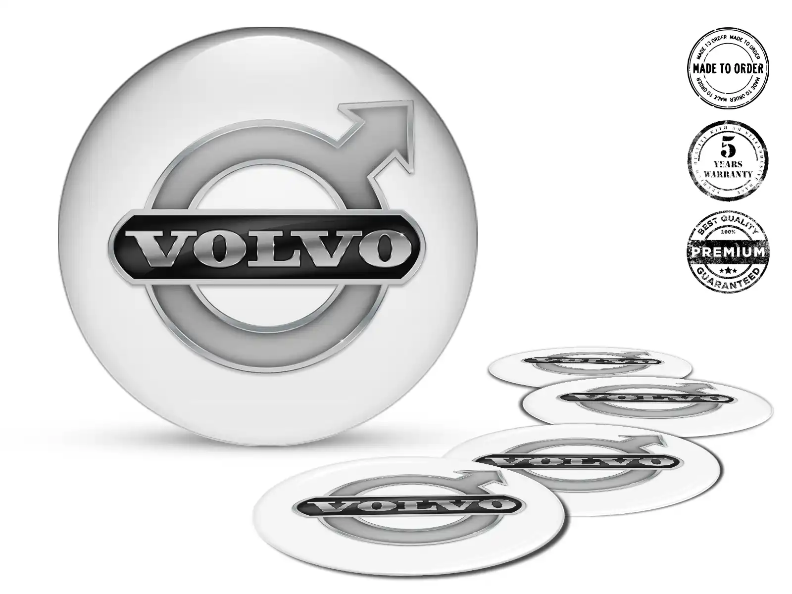Volvo Calcomanías de Aro Estilo Insignias de Rueda Lujo